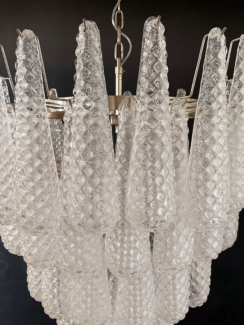 Lira Handblown Glass Drop Chandelier 30"D 75 Drops Clear