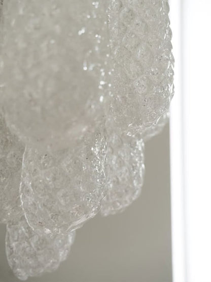 Lira Handblown Glass Drop Wall Sconce 14" 10 Pcs Drops Clear