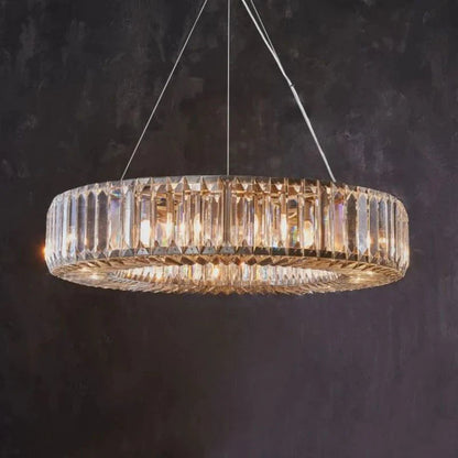 Keir Round Crystal Ring Chandelier 31"D -61"D
