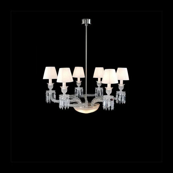 Lliana Classic Luxury Oval K9 Crystal Chandelier 6 Lights
