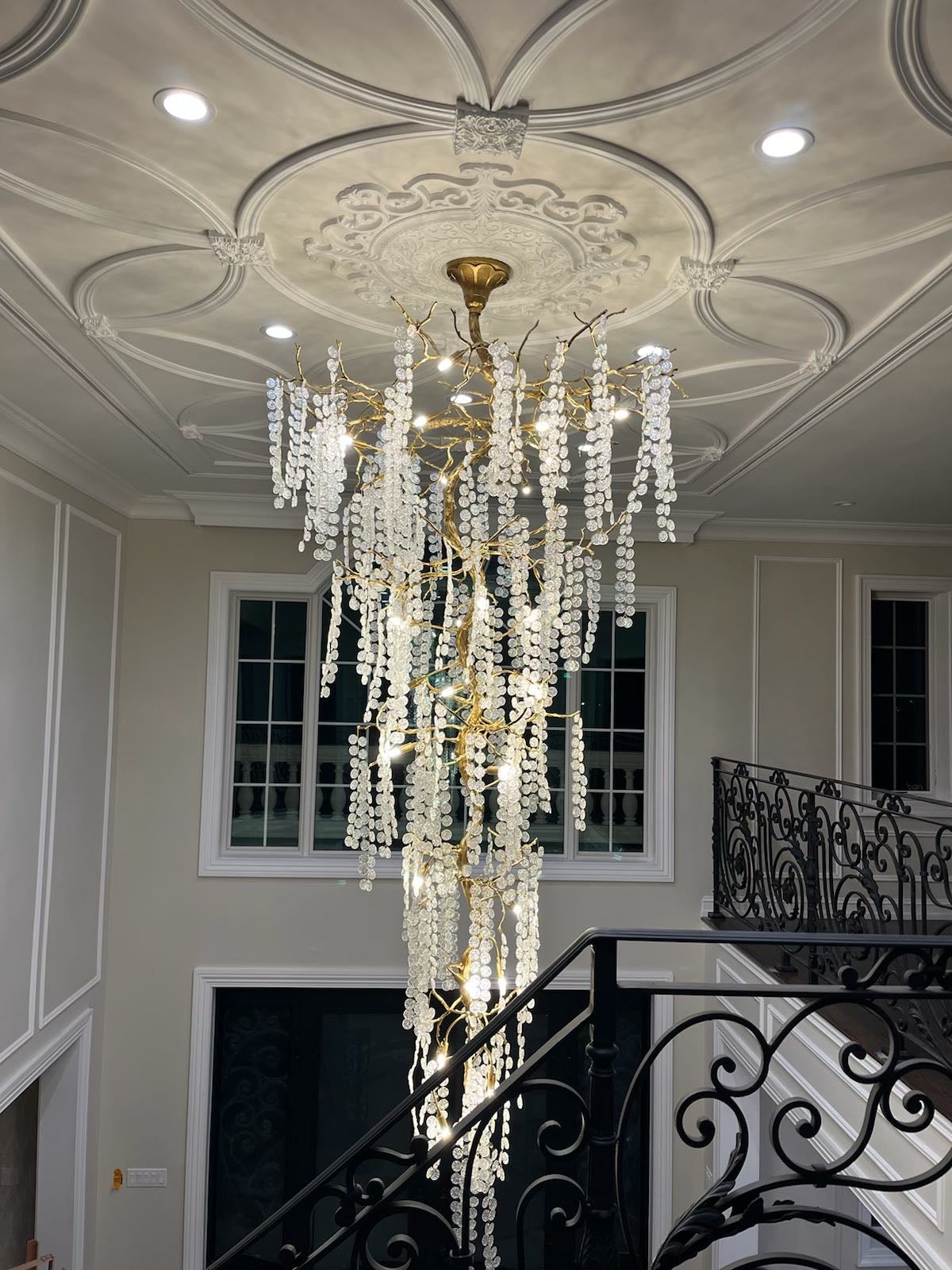 2-Story Foyer Large Branch Chandelier