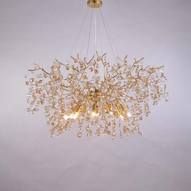 Art Deco Modern Gold Chandelier Light Fixture