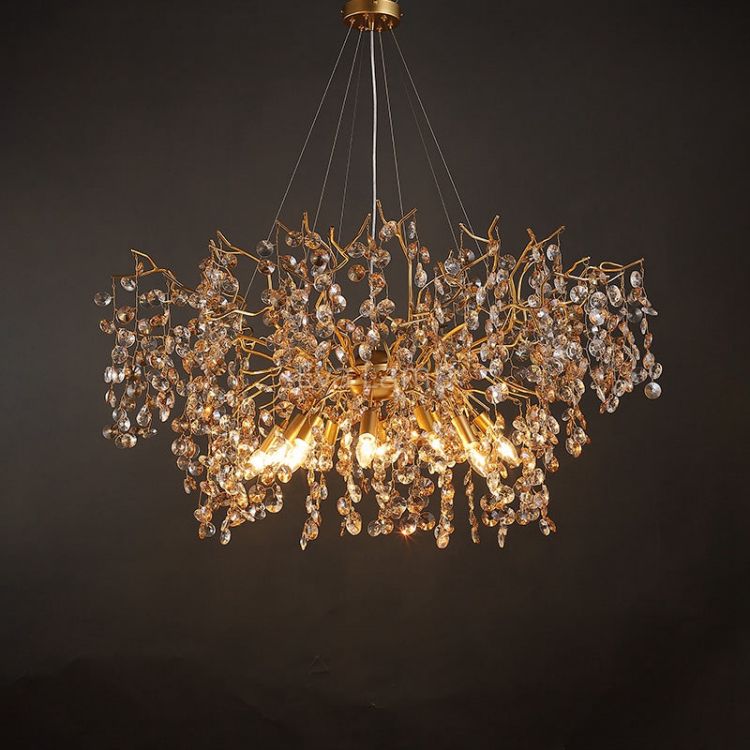 Art Deco Modern Gold Chandelier Light Fixture
