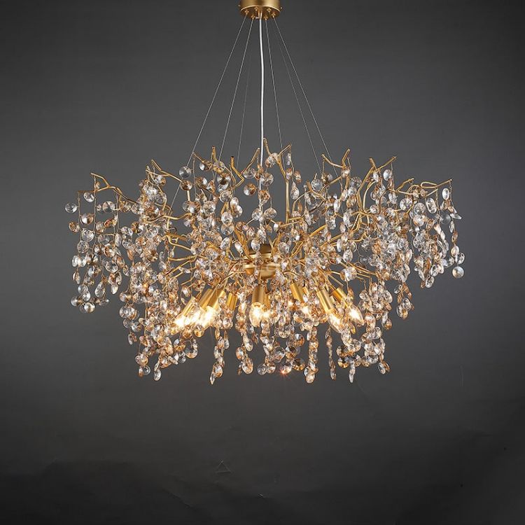 Art Deco Modern Gold Chandelier Light Fixture