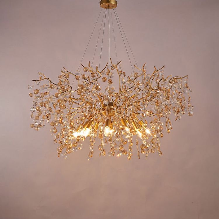Art Deco Modern Gold Chandelier Light Fixture
