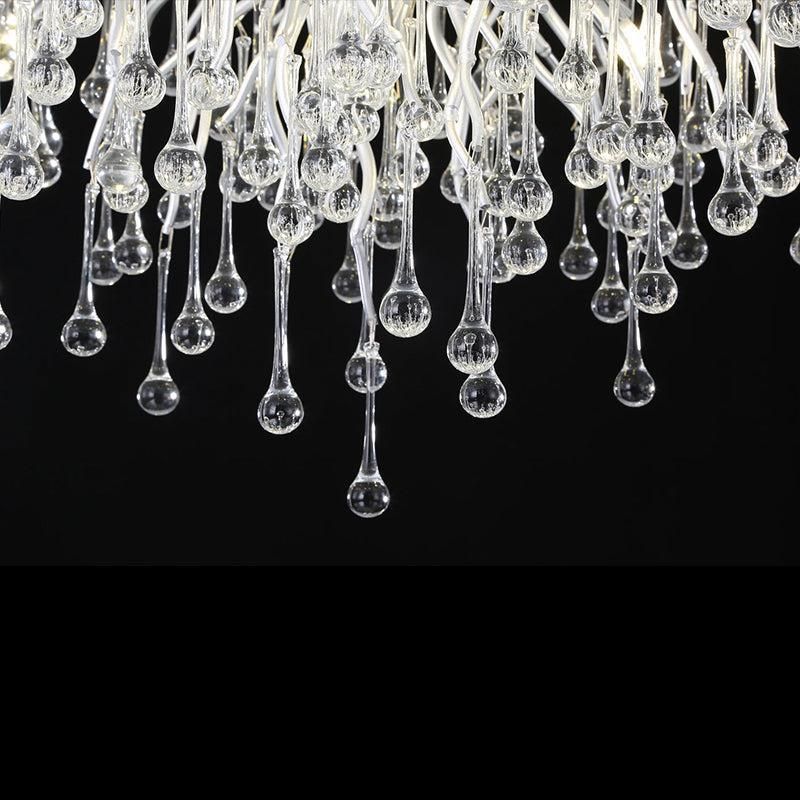 Aqua Modern Crystal Tree Branch Chandelier 23.6" D