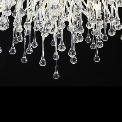 Aqua Modern Crystal Tree Branch Chandelier 23.6" D