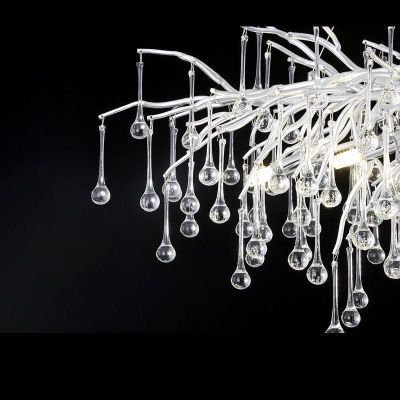 Aqua Modern Crystal Tree Branch Chandelier 23.6" D