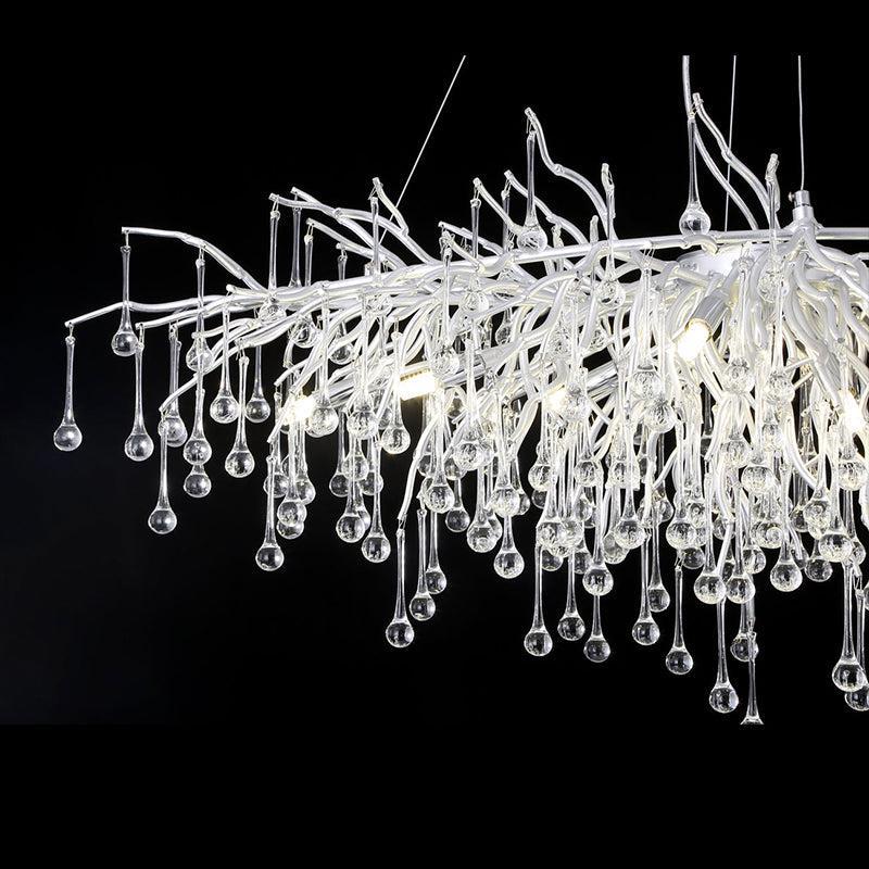 Aqua Modern Tree Branch Crystal Chandelier 47.5" L