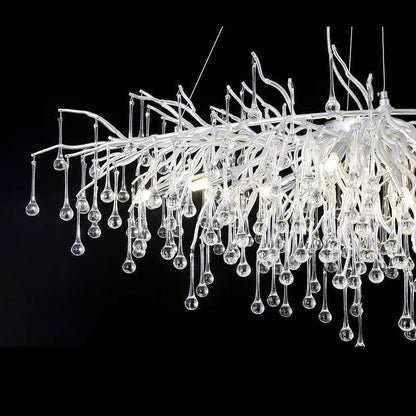 Aqua Modern Tree Branch Crystal Chandelier 47.5" L