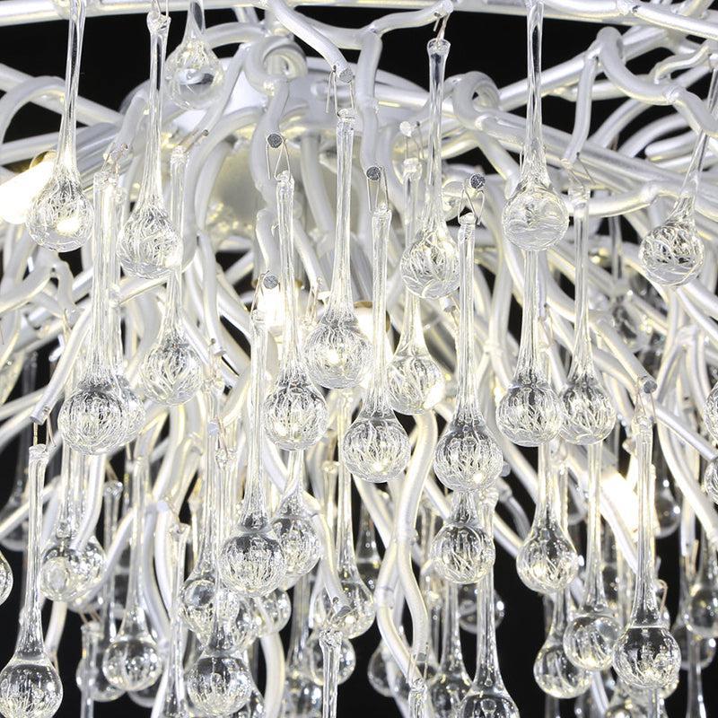 Aqua Modern Tree Branch Crystal Chandelier 47.5" L