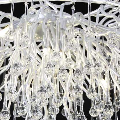 Aqua Modern Tree Branch Crystal Chandelier 47.5" L