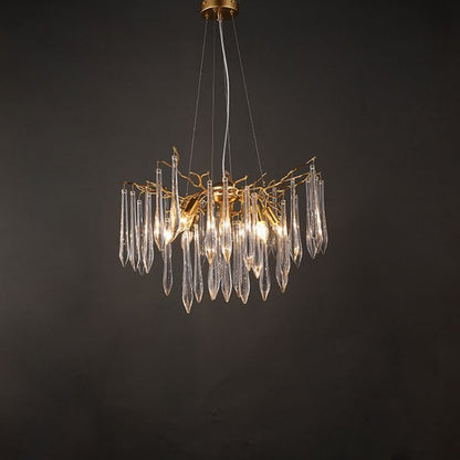 Aqua Round Branch Living And Dining Chandelier