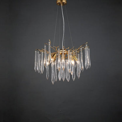 Aqua Round Branch Living And Dining Chandelier
