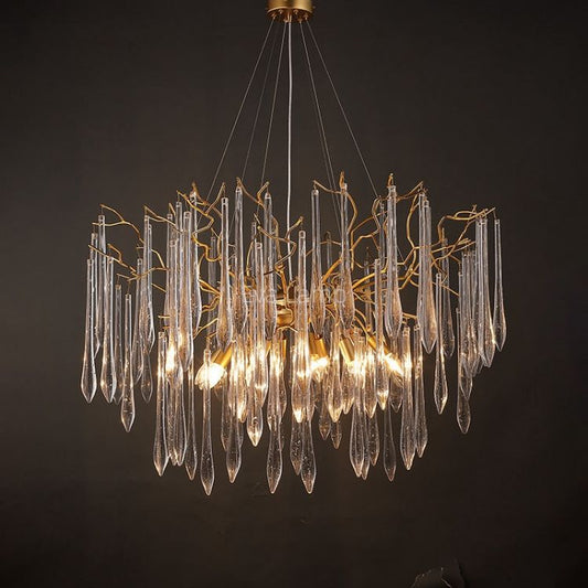 Aqua Round Branch Living And Dining Chandelier