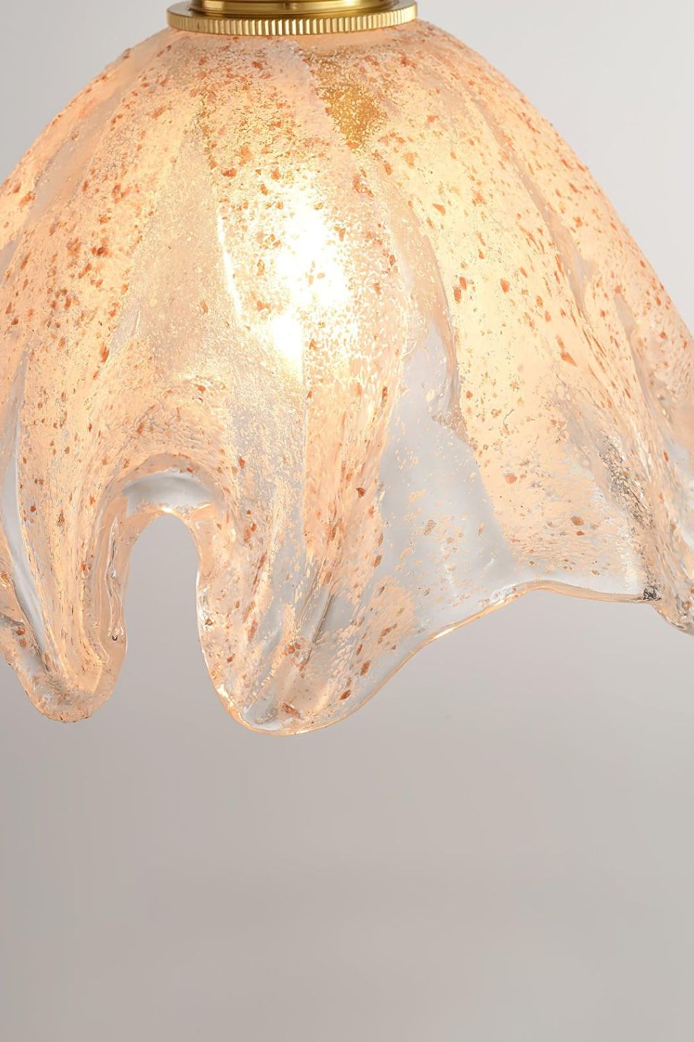 Lotus Crystal Brass Small Pendant Light - view 7 | everlamps