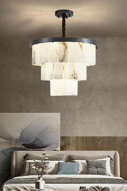 Luxurious Cascading Snow Plaster Chandelier - view 6 | everlamps