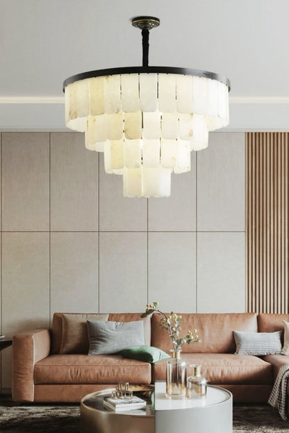 Luxurious Cascading Snow Plaster Chandelier - view 9 | everlamps