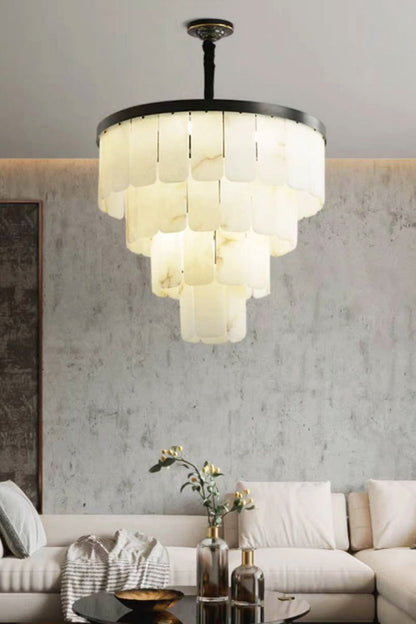 Luxurious Cascading Snow Plaster Chandelier - view 11 | everlamps