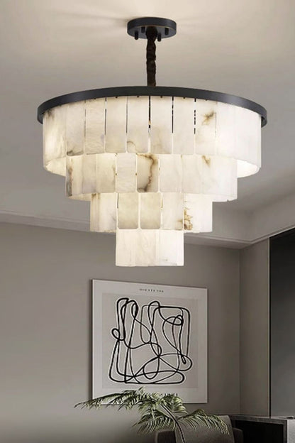 Luxurious Cascading Snow Plaster Chandelier - view 7 | everlamps