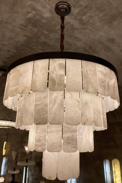 Luxurious Cascading Snow Plaster Chandelier - view 17 | everlamps