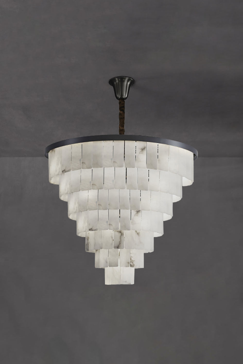 Luxurious Cascading Snow Plaster Chandelier - view 22 | everlamps