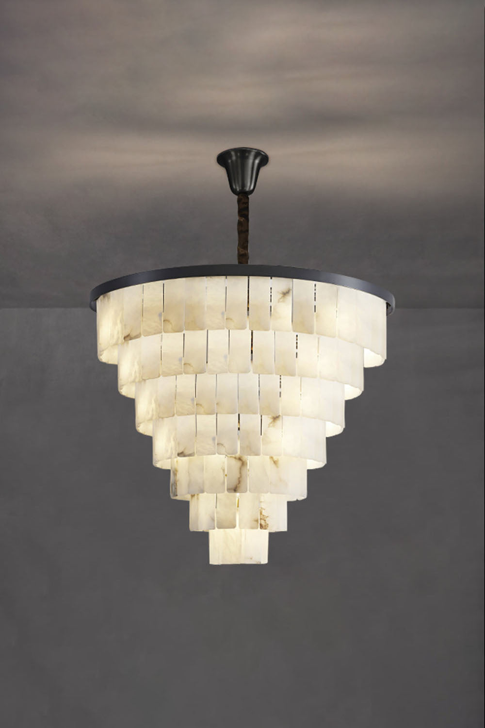 Luxurious Cascading Snow Plaster Chandelier - view 23 | everlamps