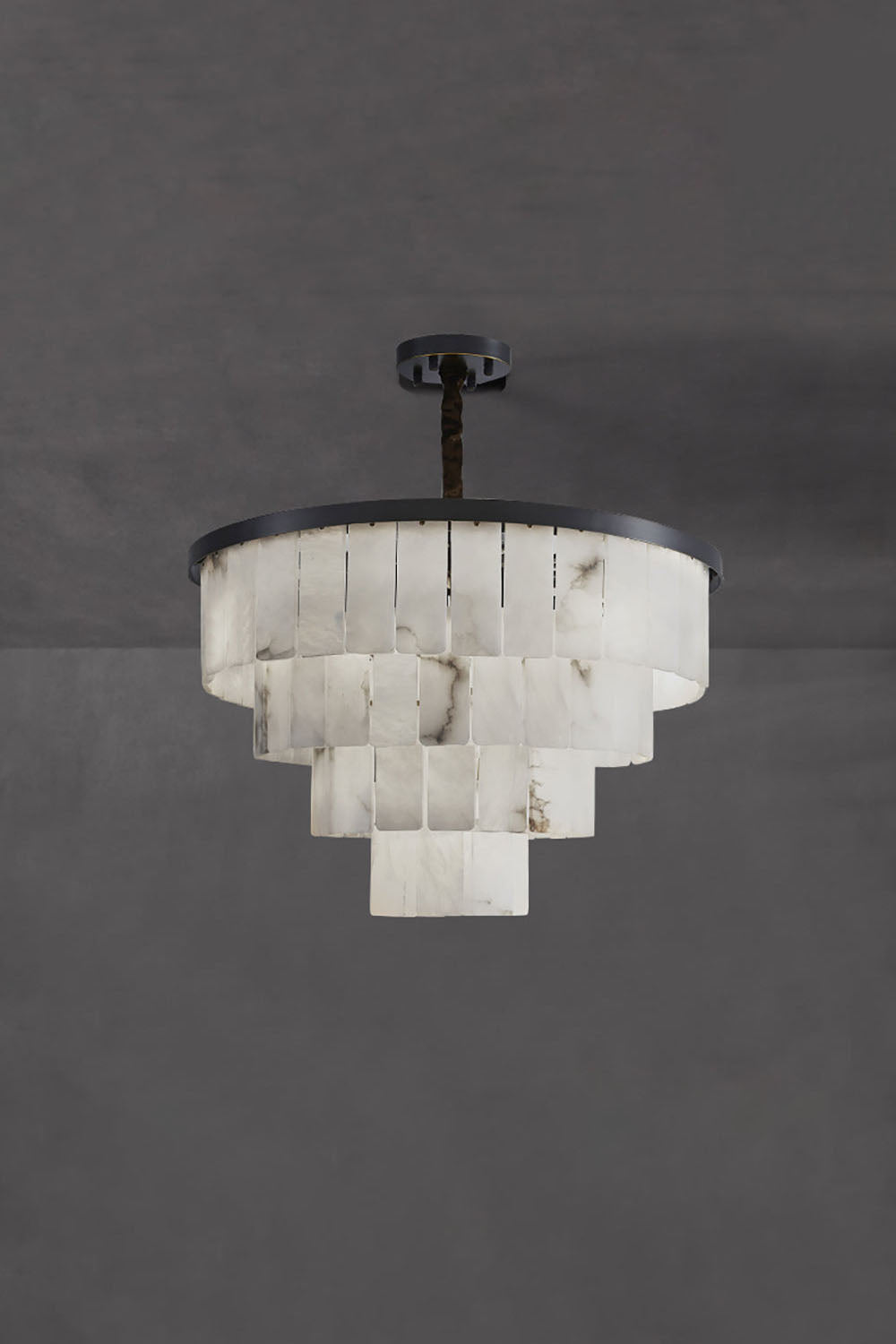 Luxurious Cascading Snow Plaster Chandelier - view 24 | everlamps