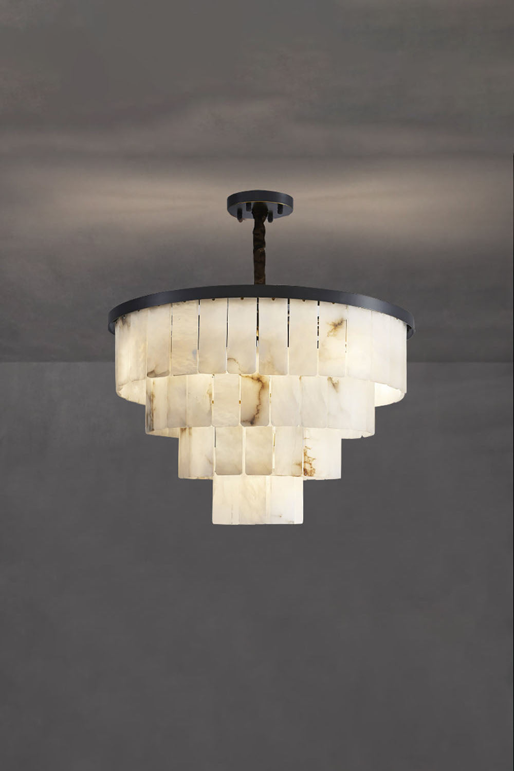 Luxurious Cascading Snow Plaster Chandelier - view 25 | everlamps