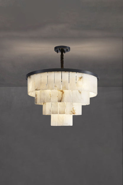 Luxurious Cascading Snow Plaster Chandelier - view 25 | everlamps