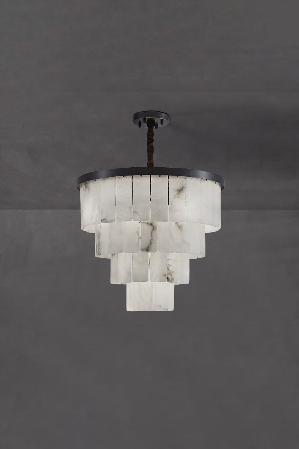 Luxurious Cascading Snow Plaster Chandelier - view 26 | everlamps