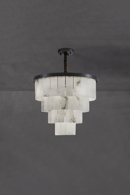 Luxurious Cascading Snow Plaster Chandelier - view 26 | everlamps