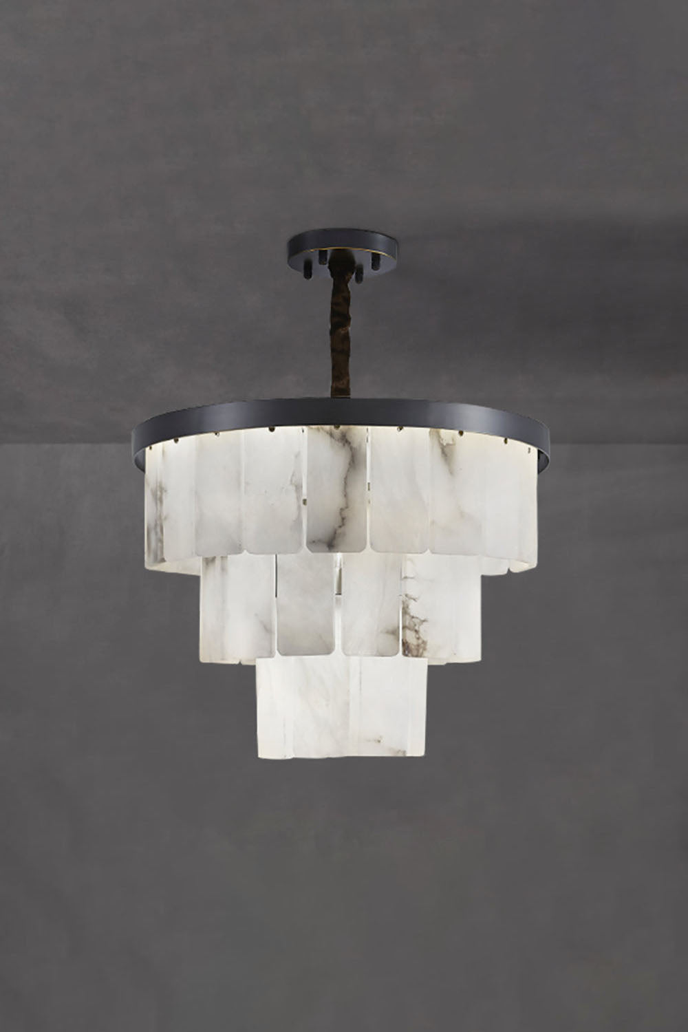 Luxurious Cascading Snow Plaster Chandelier - view 28 | everlamps