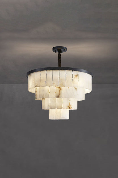 Luxurious Cascading Snow Plaster Chandelier - view 29 | everlamps