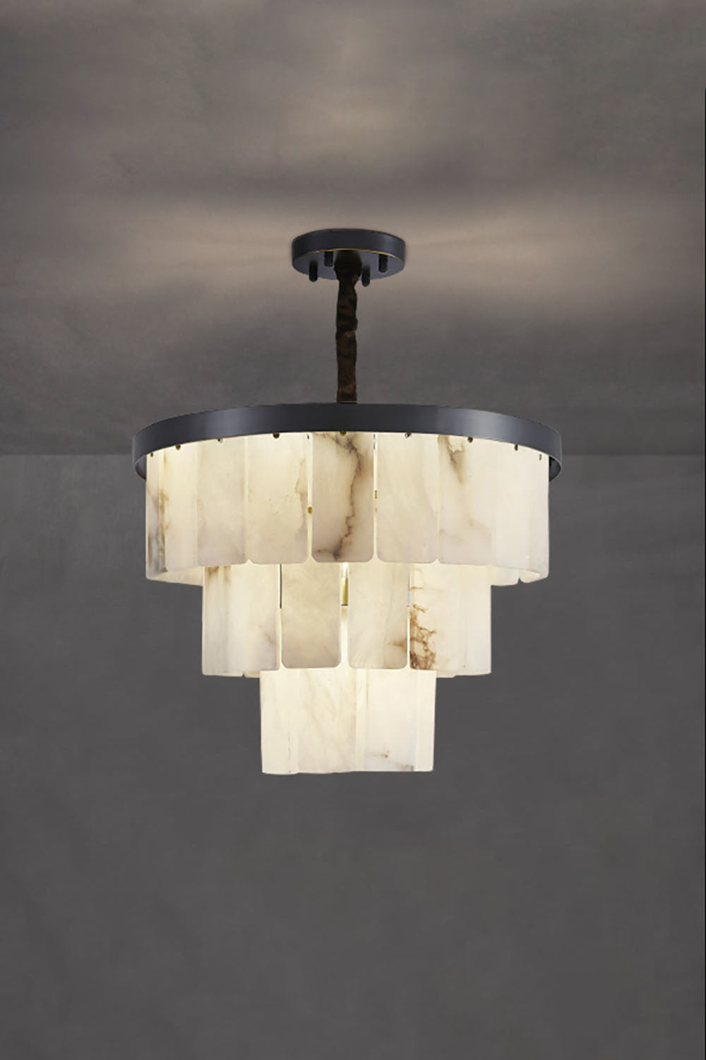 Luxurious Cascading Snow Plaster Chandelier - view 30 | everlamps