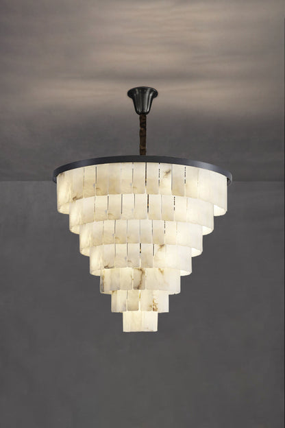 Luxurious Cascading Snow Plaster Chandelier - view 32 | everlamps