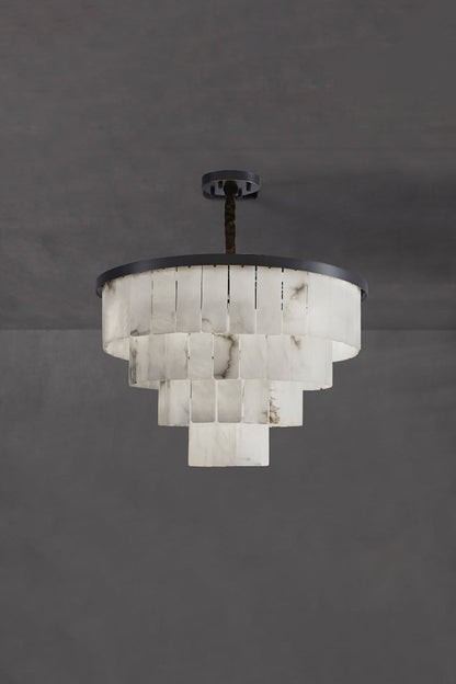 Luxurious Cascading Snow Plaster Chandelier - view 33 | everlamps
