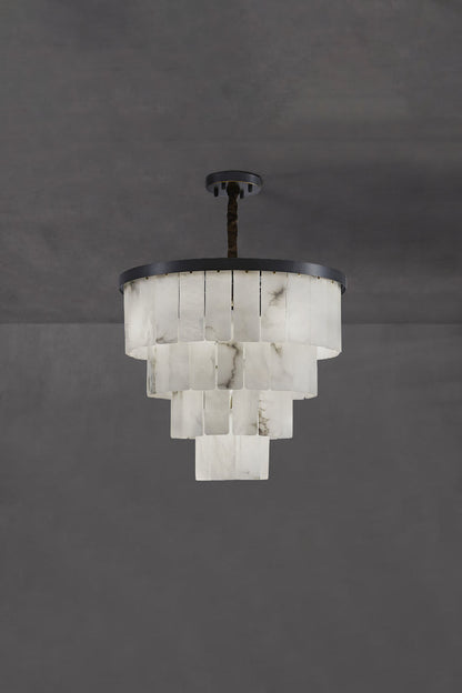 Luxurious Cascading Snow Plaster Chandelier - view 35 | everlamps