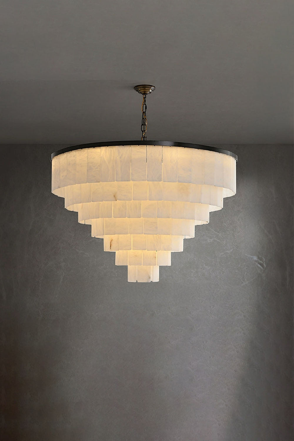 Luxurious Cascading Snow Plaster Chandelier - view 36 | everlamps