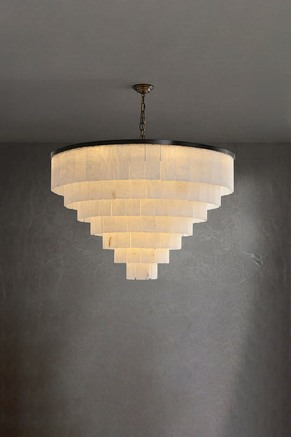 Luxurious Cascading Snow Plaster Chandelier - view 36 | everlamps