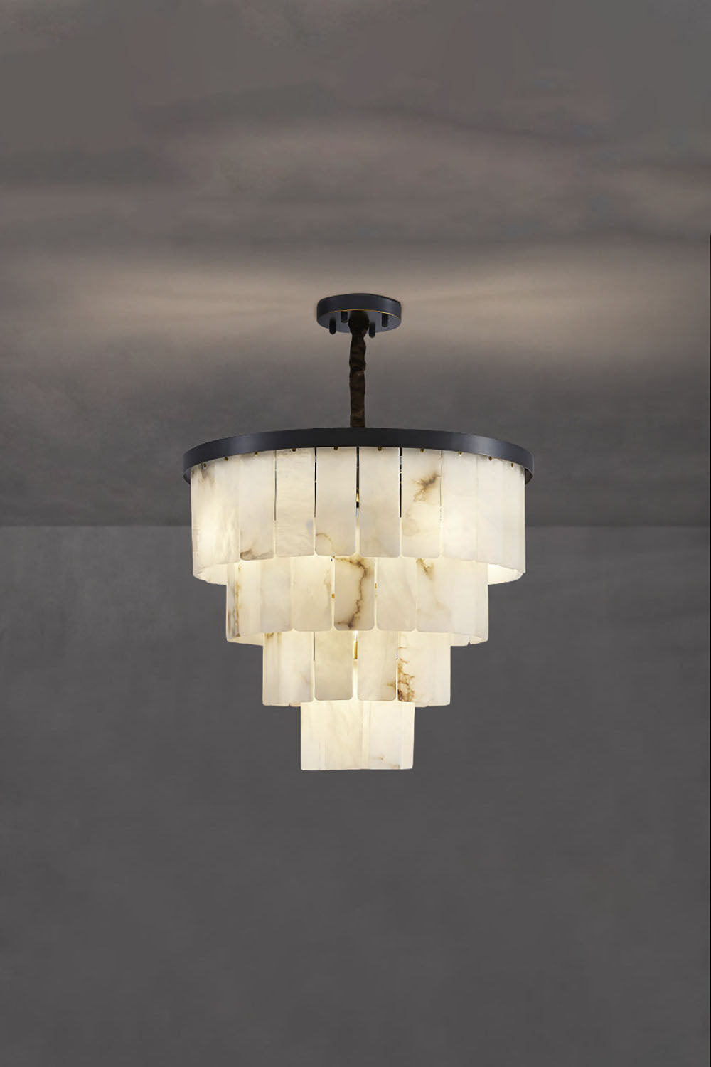 Luxurious Cascading Snow Plaster Chandelier - view 37 | everlamps