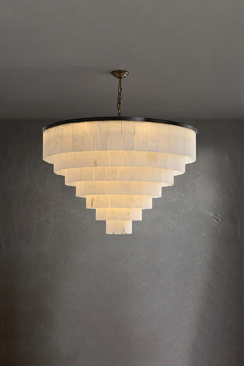 Luxurious Cascading Snow Plaster Chandelier - view 38 | everlamps