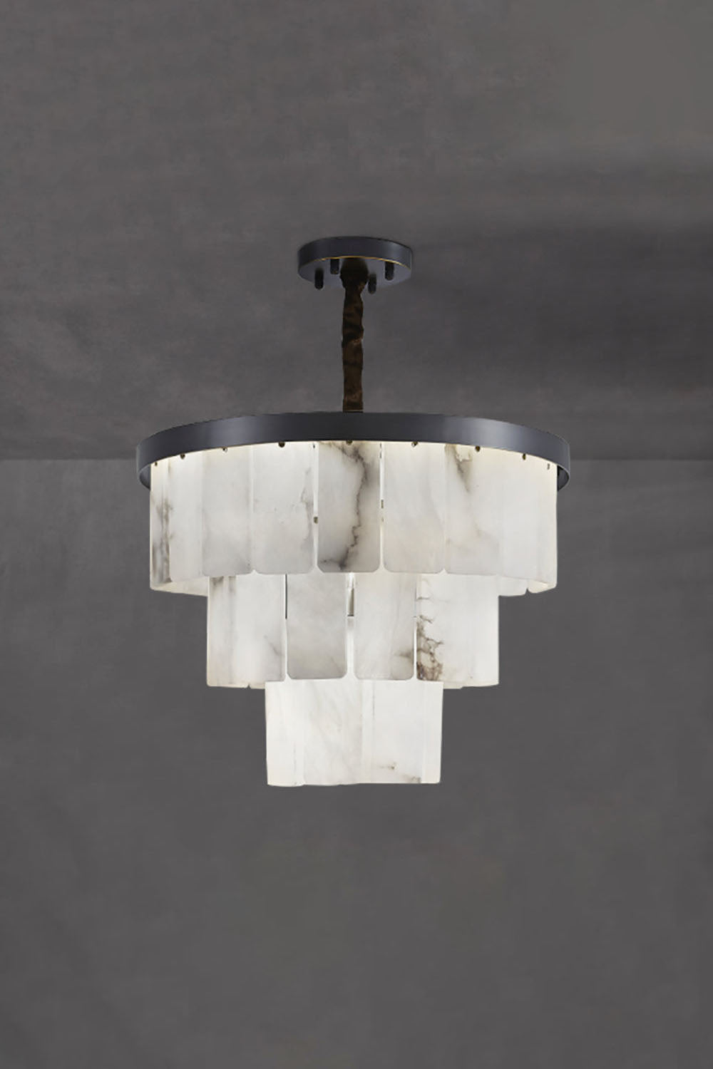 Luxurious Cascading Snow Plaster Chandelier - view 39 | everlamps