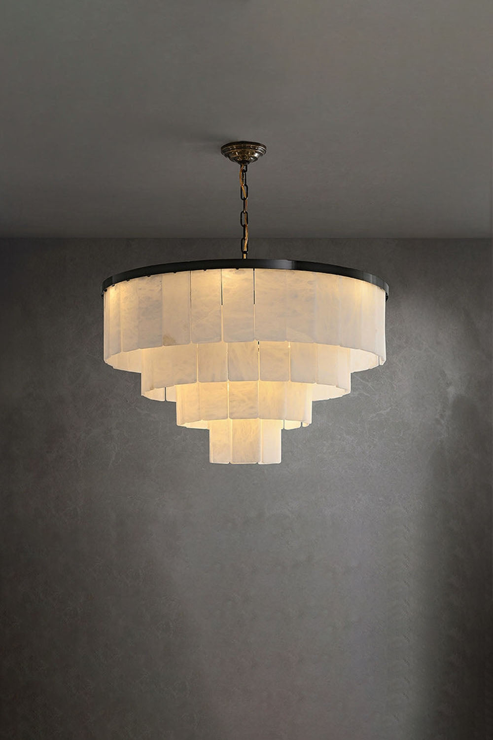 Luxurious Cascading Snow Plaster Chandelier - view 40 | everlamps