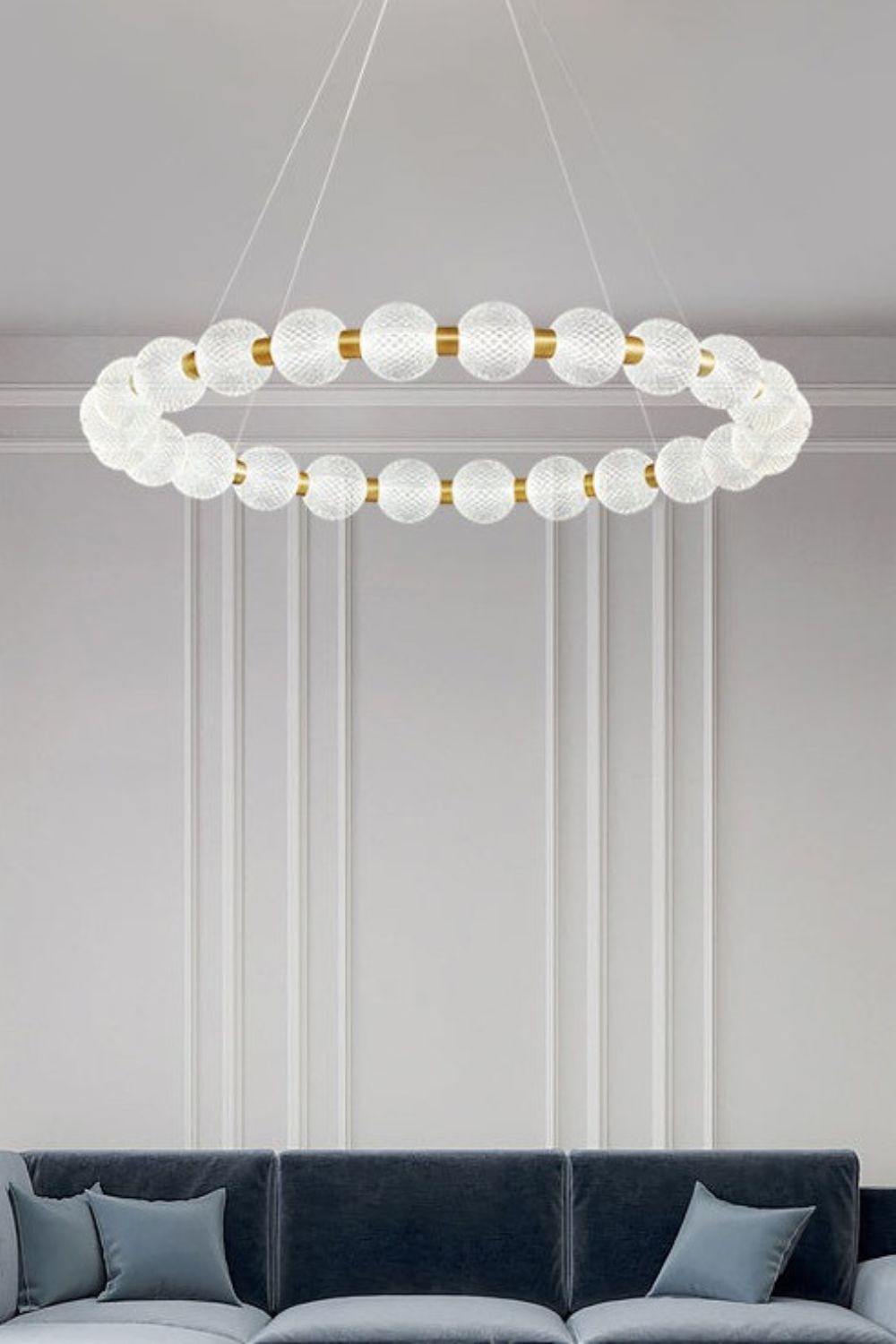 Luxury Pearl Ring Chandelier - everlamps