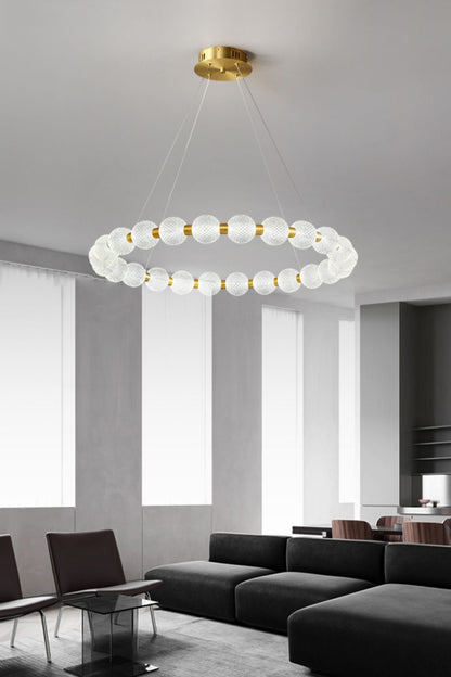 Luxury Pearl Ring Chandelier - everlamps