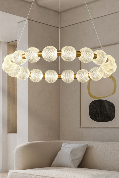 Luxury Pearl Ring Chandelier - everlamps