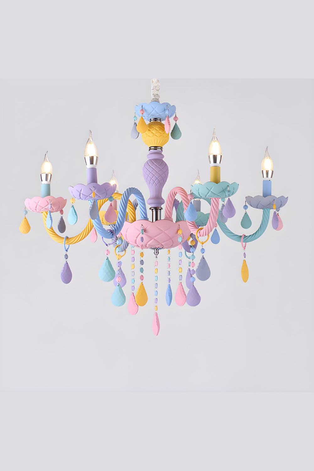 Macaron Children's Candle Chandelier - view 9 | everlamps