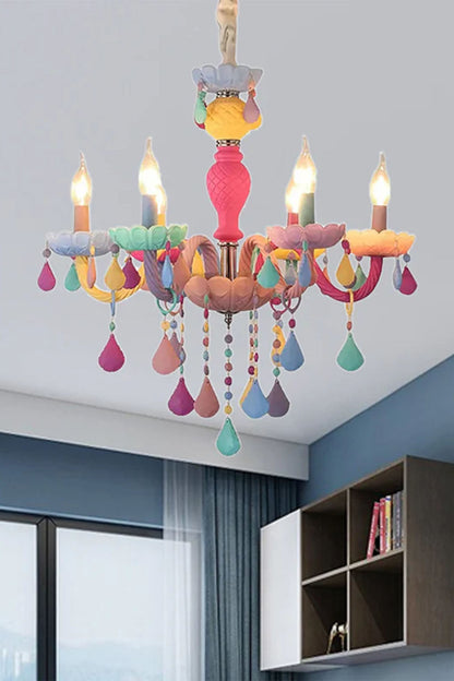 Macaron Children's Candle Chandelier - view 4 | everlamps