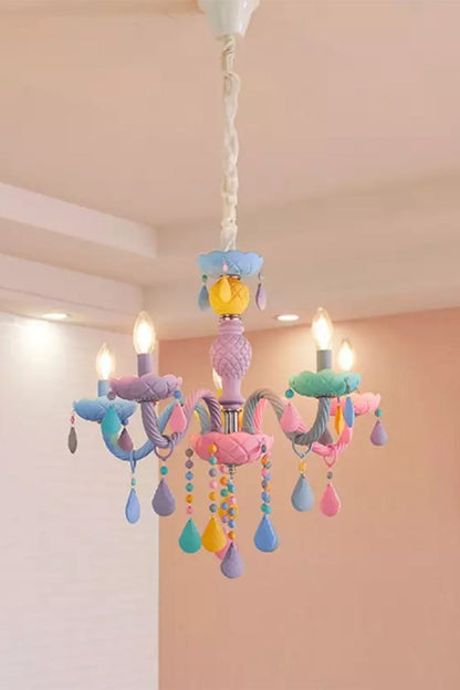 Macaron Children's Candle Chandelier - view 2 | everlamps